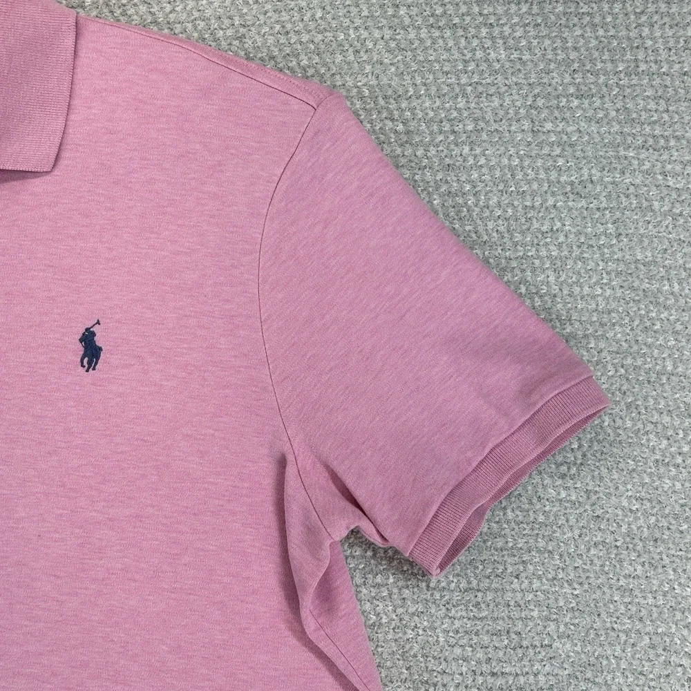 Polo Ralph Lauren Polo Shirt Mens Large Pink Short Sleeve Preppy Designer Casual